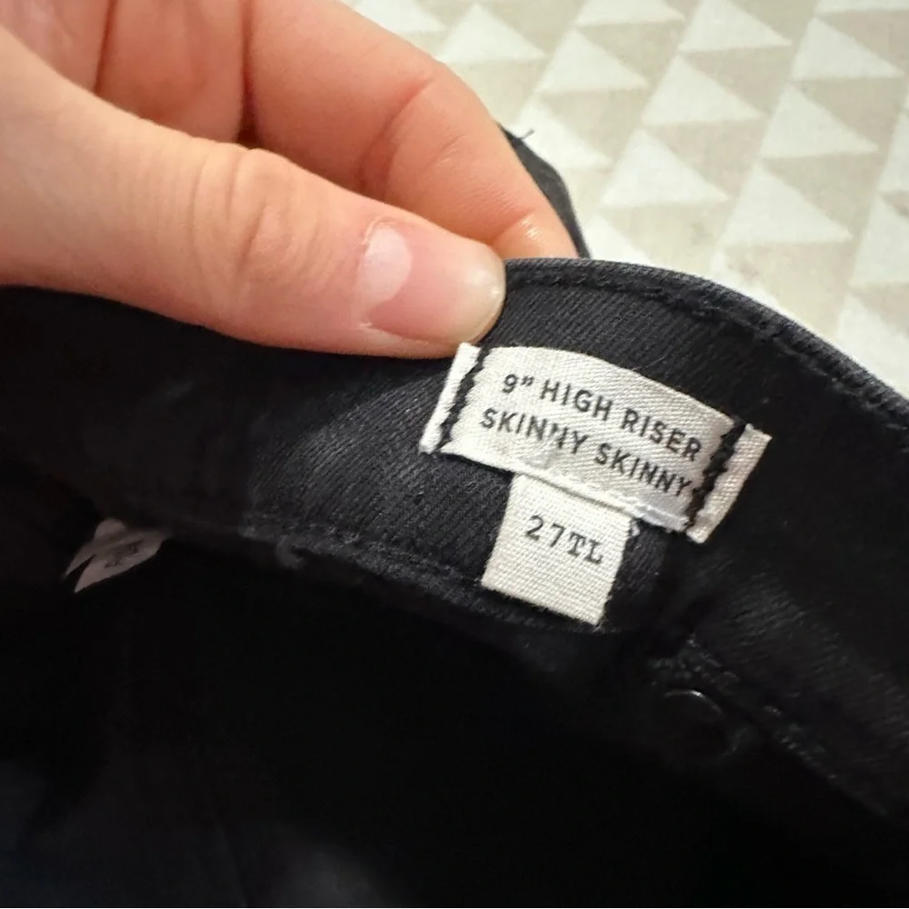 madewell taller 9” high rise skinny jeans Black Sea stretch 27 tall - Picture 8 of 8
